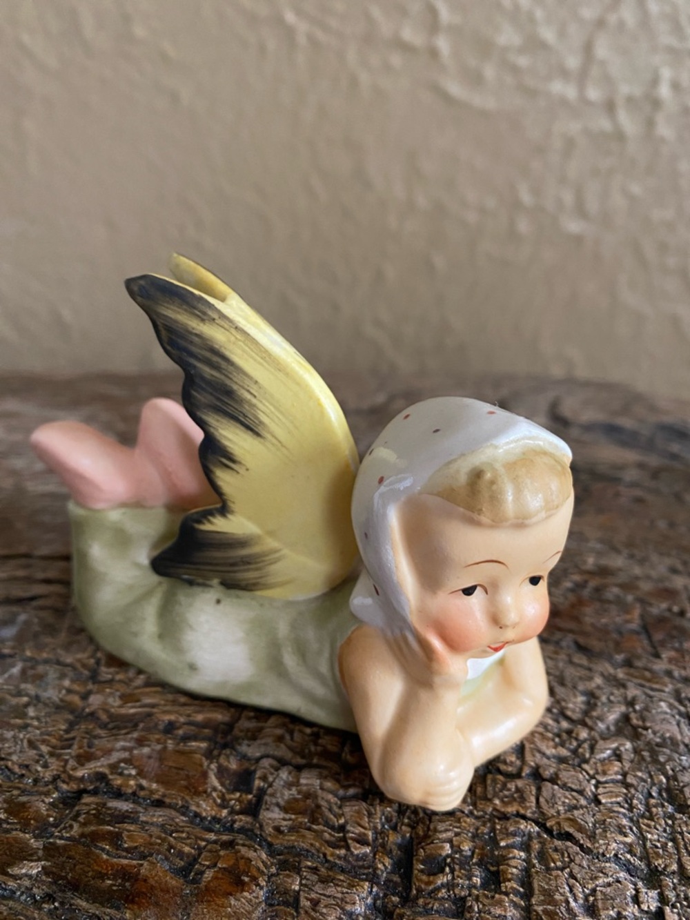 🦋Rare 1950’s🦋Vintage Napco Angel Fairy Cherub Pixie Butterfly Figurine